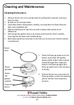 Preview for 21 page of Russell Hobbs RH60GH401 Instruction Manual