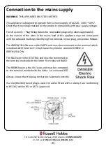 Preview for 25 page of Russell Hobbs RH60GH401 Instruction Manual