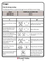 Preview for 22 page of Russell Hobbs RH60IH401B Instruction Manual