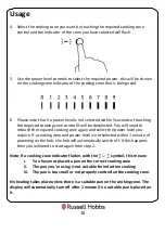 Preview for 18 page of Russell Hobbs RH77IH501B Instruction Manual