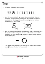 Preview for 25 page of Russell Hobbs RH77IH501B Instruction Manual