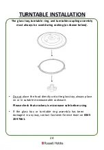 Preview for 24 page of Russell Hobbs RHBM2001 User Manual