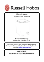 Preview for 1 page of Russell Hobbs RHCF142B Instruction Manual