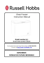 Russell Hobbs RHCF292B Instruction Manual preview