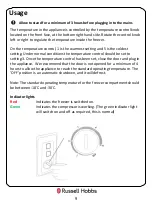 Preview for 9 page of Russell Hobbs RHCF292B Instruction Manual