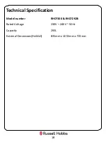 Preview for 18 page of Russell Hobbs RHCF292B Instruction Manual