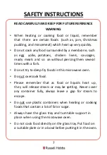 Preview for 7 page of Russell Hobbs RHCM2576SS User Manual