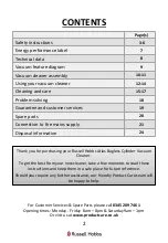 Preview for 2 page of Russell Hobbs RHCV3011 Manual