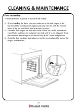 Preview for 27 page of Russell Hobbs RHEO7201DS Instruction Manual