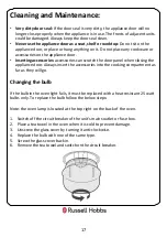 Preview for 17 page of Russell Hobbs RHFEO6502B-M Instruction Manual