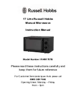 Preview for 1 page of Russell Hobbs RHM1707B Instruction Manual