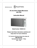 Russell Hobbs RHM2013-G Instruction Manual preview