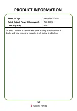 Preview for 12 page of Russell Hobbs RHM2076 User Manual