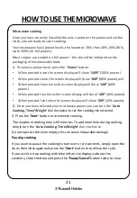 Preview for 21 page of Russell Hobbs RHRETMD806 User Manual