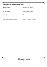 Preview for 22 page of Russell Hobbs RHUCFZ3B Instruction Manual