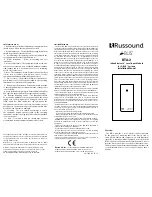 Russound BTA-2 Installation Manual preview