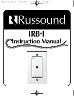 Russound IRB-1 Instruction Manual preview