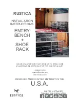 Preview for 1 page of RUSTICA ENTRY BENCH Installation Instructions