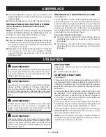 Preview for 26 page of Ryobi RY14110 Operator'S Manual