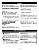 Preview for 41 page of Ryobi RY401018 Operator'S Manual