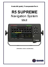 Saab R5 SUPREME MkII Operation & Installation Manual preview