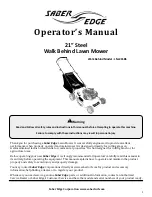 Preview for 1 page of Saber Edge LM-21SBS Operator'S Manual