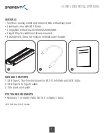 Preview for 2 page of Sabrent EC-SNVE Quick Installation Manual