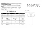 Preview for 1 page of SAFAVIEH COUTURE Catarina SFV2537 Manual