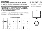 Safavieh Lighting BAYLOR TBL4144A Manual preview