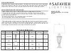 Safavieh Lighting BYRON LIT4322A Manual preview