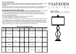 Safavieh Lighting CAMILLE LIT4036A Manual preview