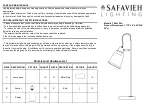 Safavieh Lighting GIBSON TBL4185A Manual preview