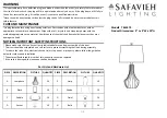 Preview for 1 page of Safavieh Lighting Herleva Manual