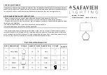 Safavieh Lighting KREMP TBL4409A Manual preview