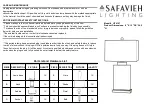 Safavieh Lighting LIT4107 Quick Start Manual preview