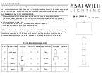 Safavieh Lighting LUKAS TBL4198A Manual preview