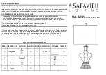 Safavieh Lighting MELVILLE TBL4180A Manual preview