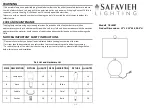 Preview for 1 page of Safavieh Lighting MUSE Manual