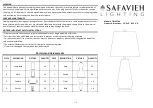 Preview for 1 page of Safavieh Lighting NAILA TBL4256A Manual