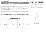 Preview for 1 page of Safavieh Lighting PADRIC TBL4038 Manual