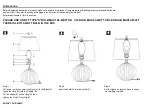 Preview for 2 page of Safavieh Lighting PAPEN TBL4431A Manual