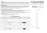 Safavieh Lighting RAFIN FLL4033A Manual preview