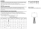 Preview for 1 page of Safavieh Lighting RAYE Manual