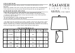 Preview for 1 page of Safavieh Lighting ROYALE LIT4453A Manual