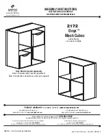 Preview for 1 page of Safco Onyx Mesh Cubes Assembly Instructions