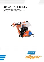 SAINT-GOBAIN ABRASIVES NORTON clipper CS 451 P14 Kohler Operating Instructions Manual preview