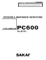 Preview for 1 page of Sakai PC600 Operating & Maintenance Instructions