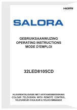 Salora 32LED8105CD Operating Instructions Manual preview