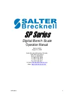 Preview for 1 page of Salter Brecknell SP series Operation Manual