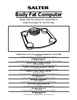 Salter Housewares Body Fat Computer Instruction Manual preview